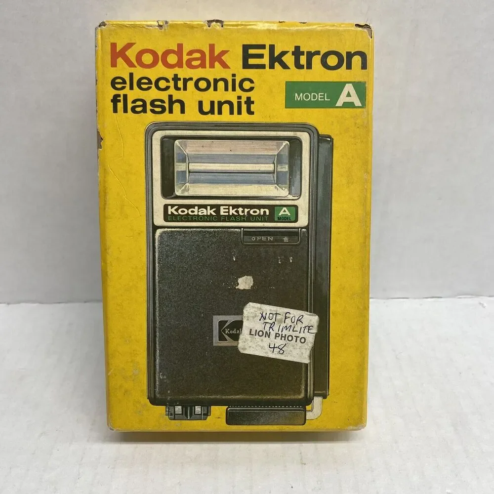 Vintage Kodak Ektron Model A Electronic Flash Unit Original Box Camera Decor