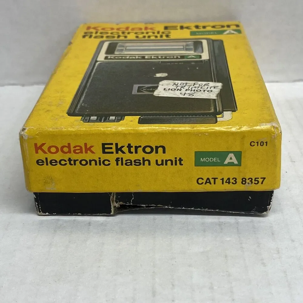 Vintage Kodak Ektron Model A Electronic Flash Unit Original Box Camera Decor