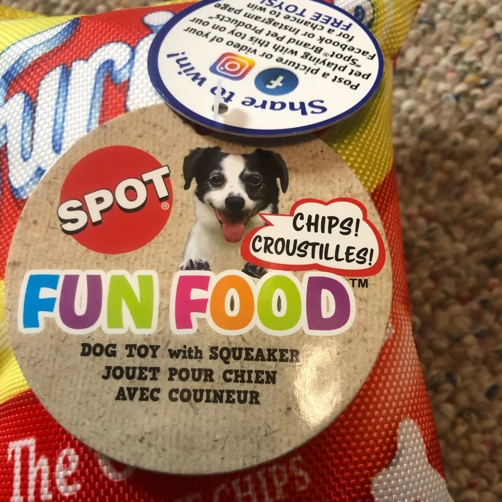 🆕 Spot Fun Foods Furiotos (Fritos) Chips Dog Toy