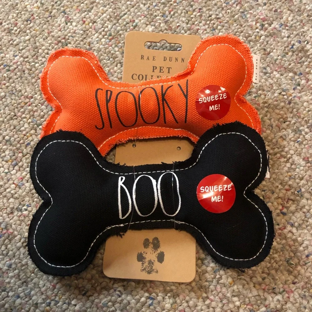 🎉 HP 🆕 Rae Dunn Halloween Spooky & Boo Dog Toys