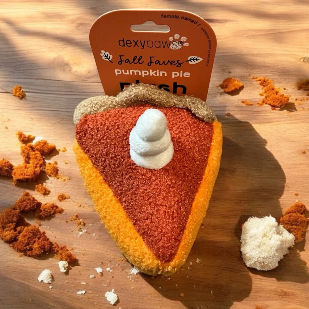 🆕 Dexy Paws Pumpkin Pie Dog Toy