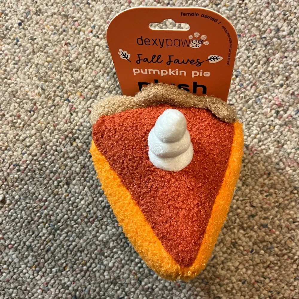 🆕 Dexy Paws Pumpkin Pie Dog Toy
