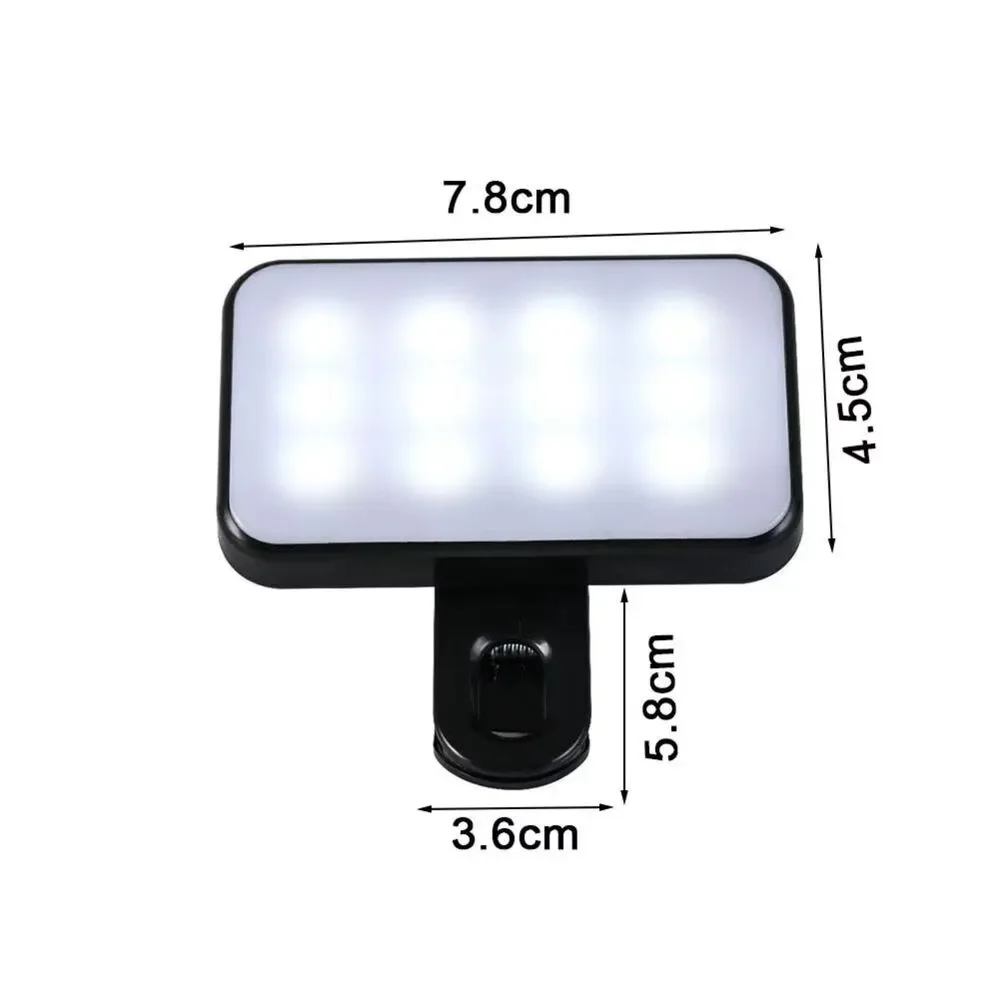 Clip-On Pocket LED Selfie Light Photography Lamp for Phone iPad Laptop