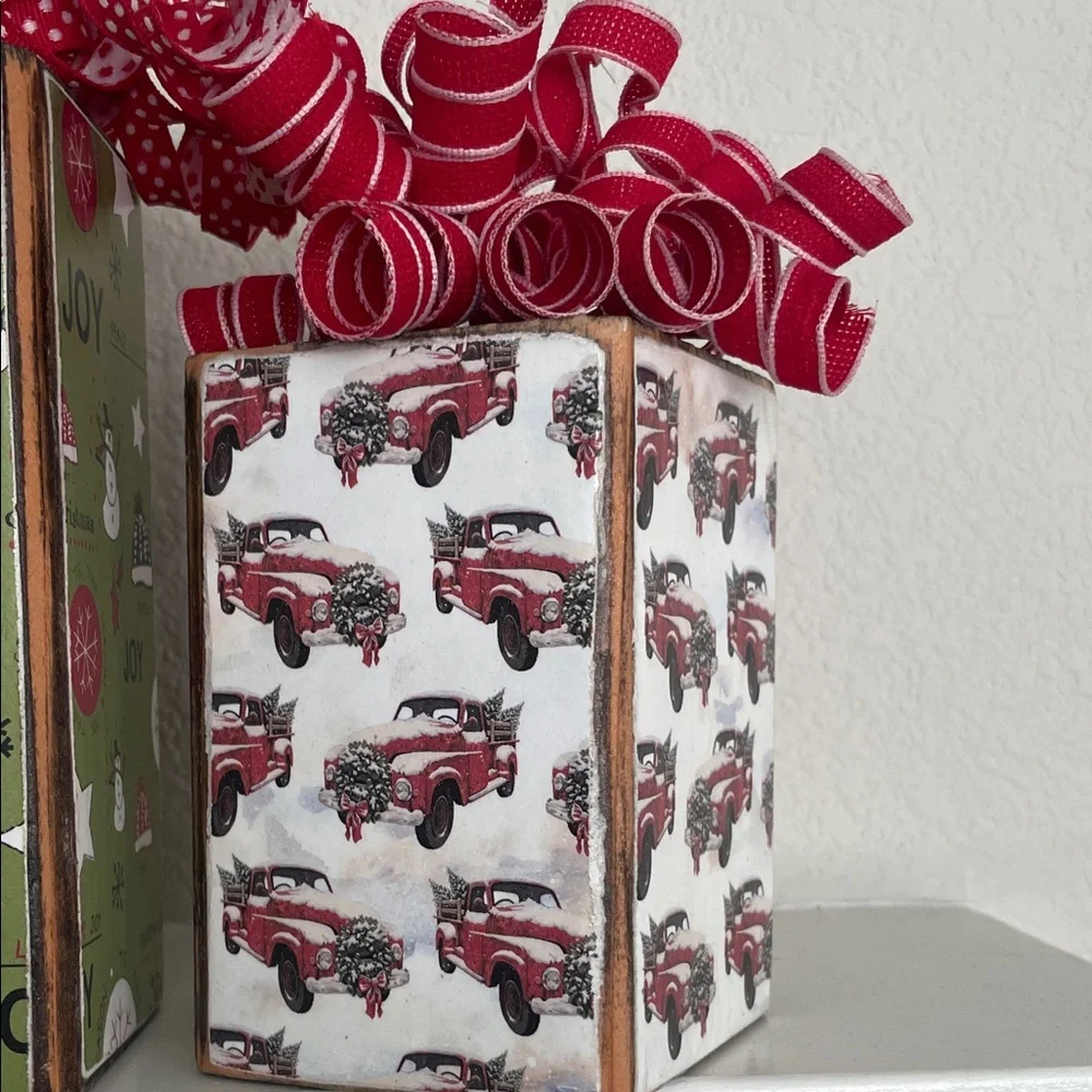 Festive Holiday Gift Box Set with Red Accents