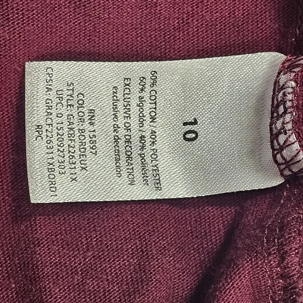 365 Kids Garanimals Boys Size 10 Burgundy  Peaking Eyes Behind Zipper
