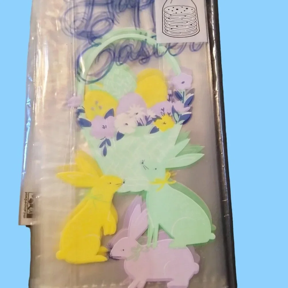 Happy Easter Treat Bags 20 Twist Ties Bunnies Rabbit Cookie Hunt Party