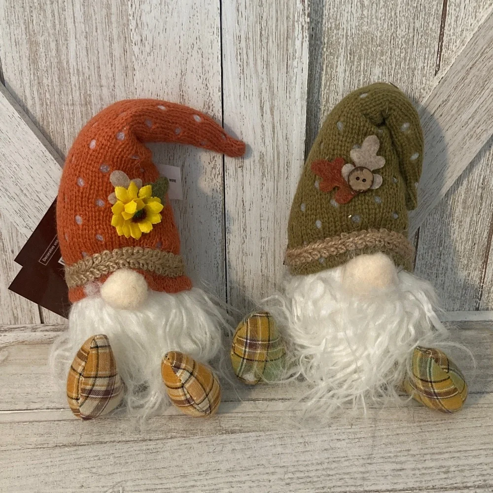 Hobby Lobby 2021 Festive Gnome Decor Set - Orange and Green
