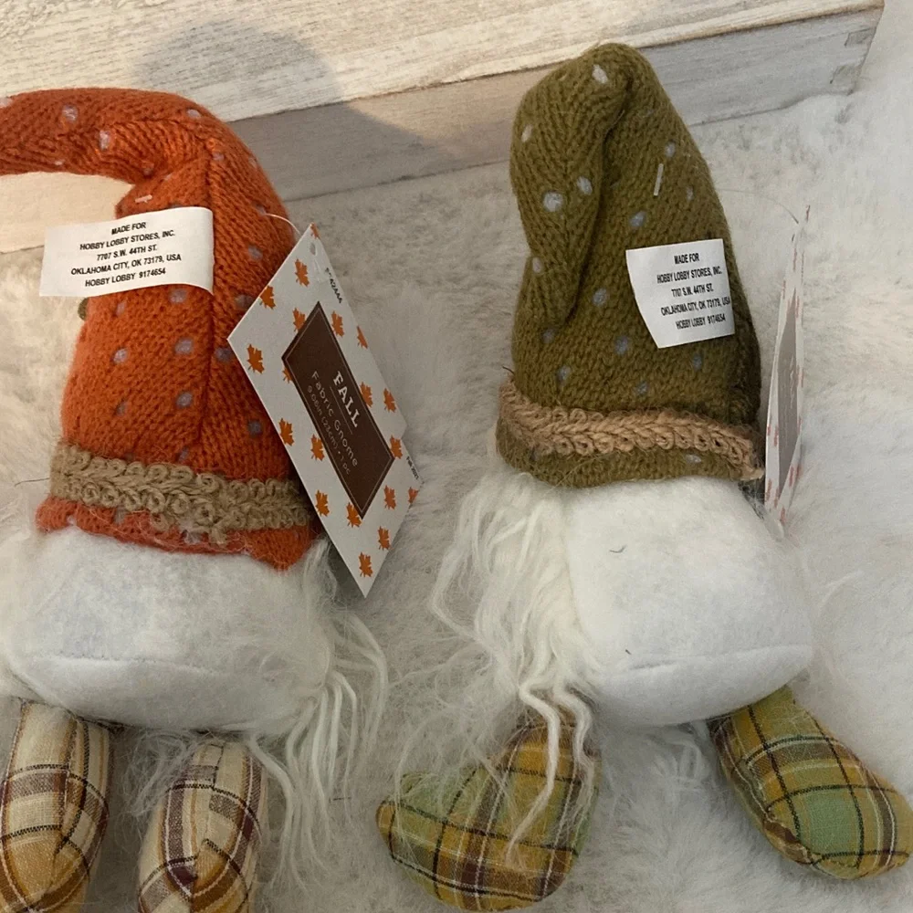 Hobby Lobby 2021 Festive Gnome Decor Set - Orange and Green