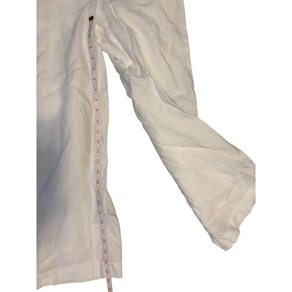 Reformation Linen Halterneck Jumpsuit White Sz 0