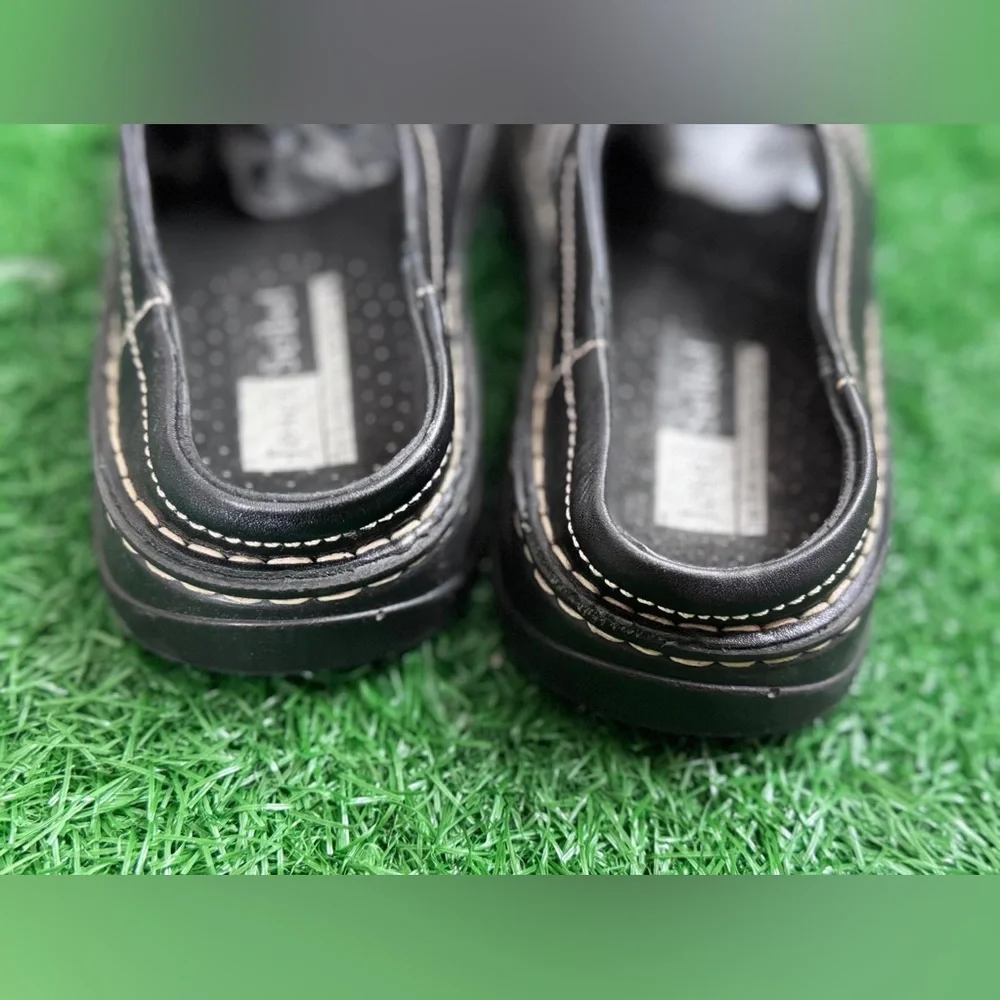 Josef Seibel‎ Black Leather Slip-On Loafers Size 38