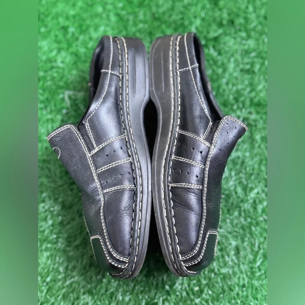 Josef Seibel‎ Black Leather Slip-On Loafers Size 38