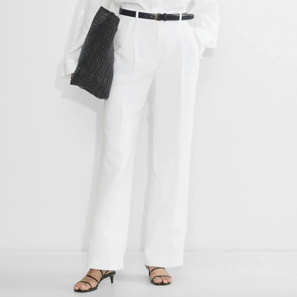 NWT Wilfred Free The Effortless Pant™ Linen White Size 14