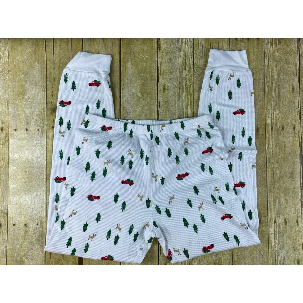 Carters Adult Size Medium Waffle‎ Texture Joggers Winter Theme Red Pick Up