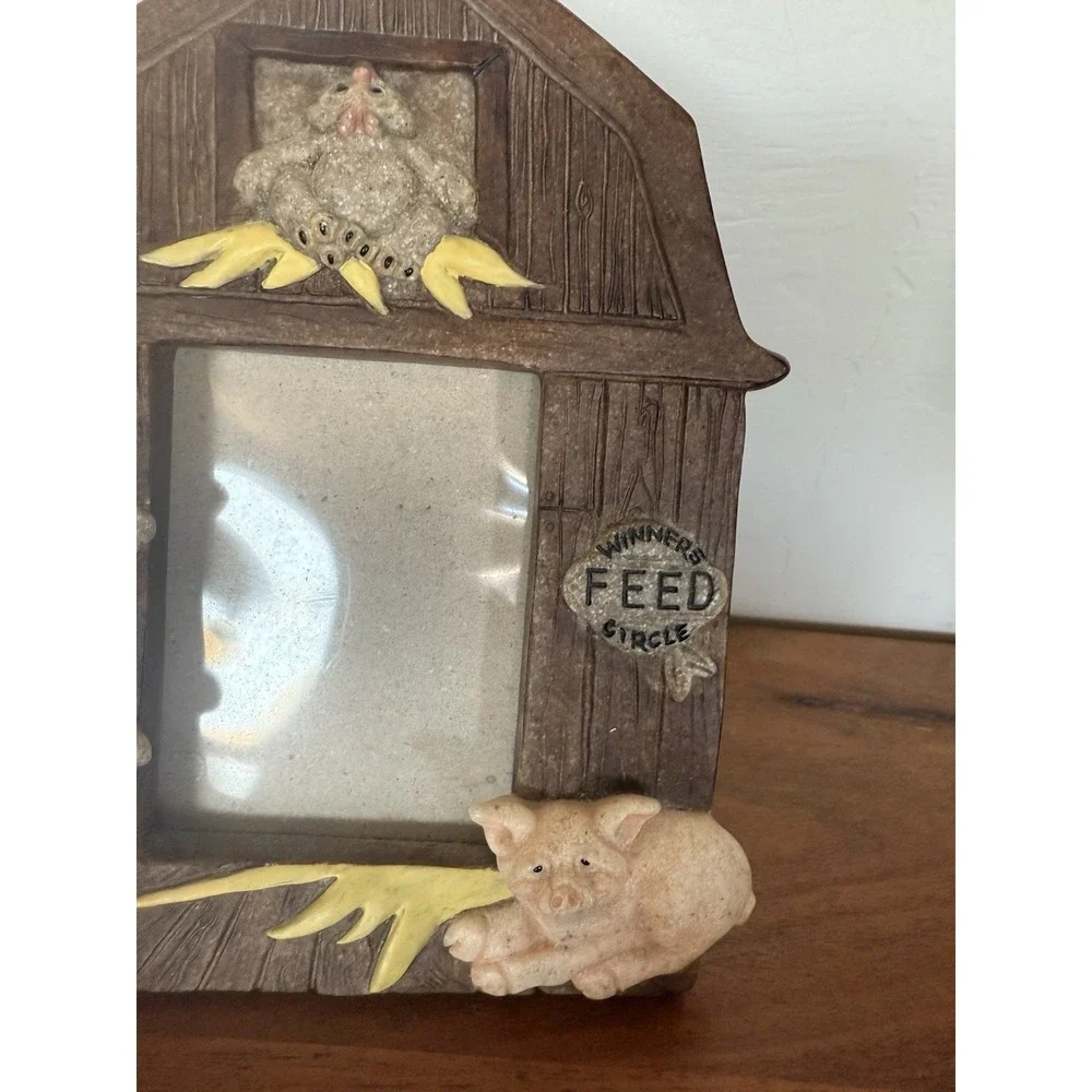 QUARRY CRITTERS Picture Frame 2nd Nature Design Piglets Chicken Cattle 2002 Farm