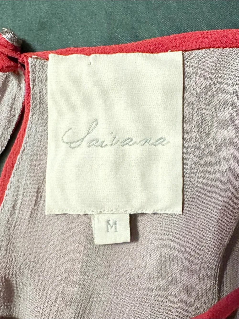 Anthropologie Saivana Halter Sleeveless Silk Red Top Size Medium