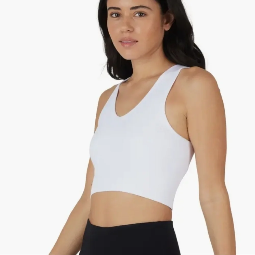 90 Degree by Reflex Flex For It Rib Seamless Highline Cropped Tank White XL NWT