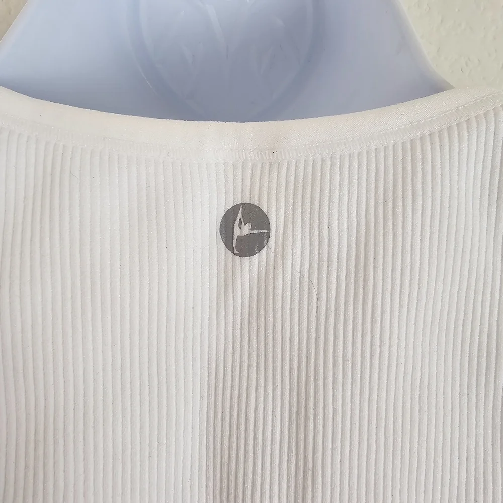 90 Degree by Reflex Flex For It Rib Seamless Highline Cropped Tank White XL NWT
