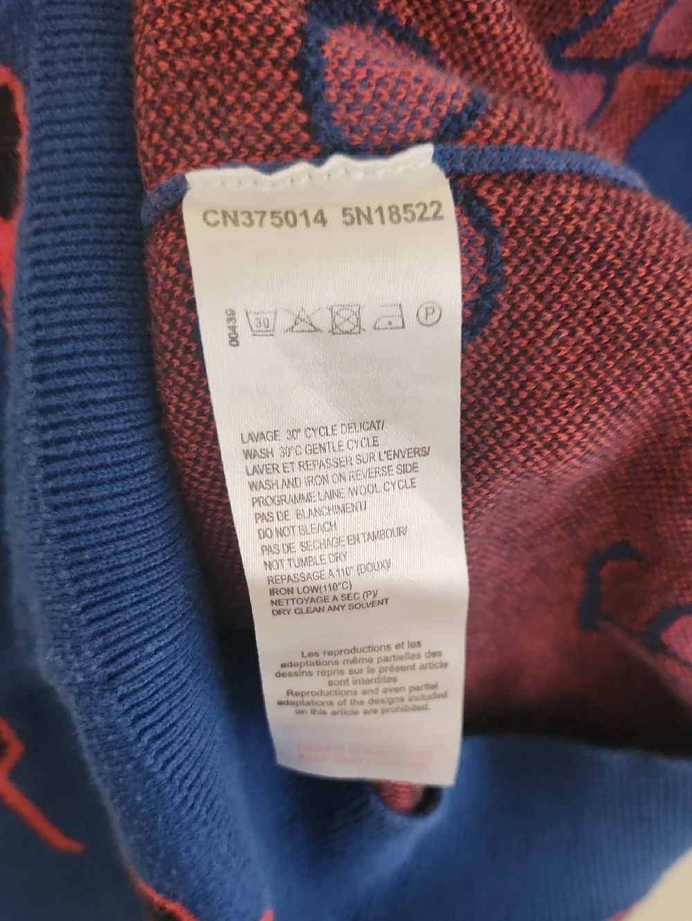 Paul Smith Junior Blue Crewneck Sunglasses-Print Sweater Size 6