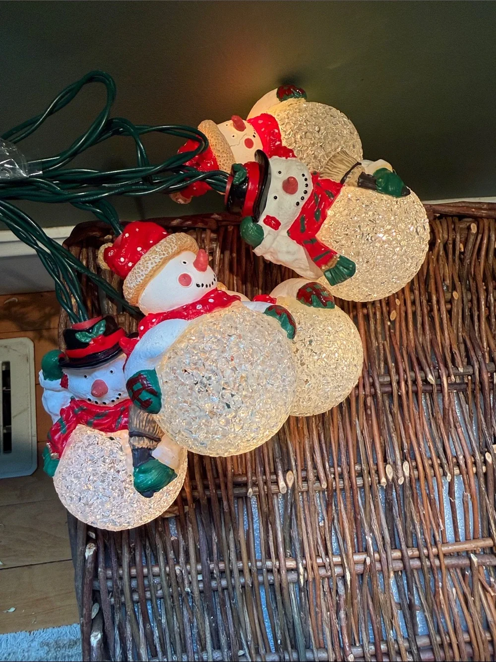 Snowman string lights