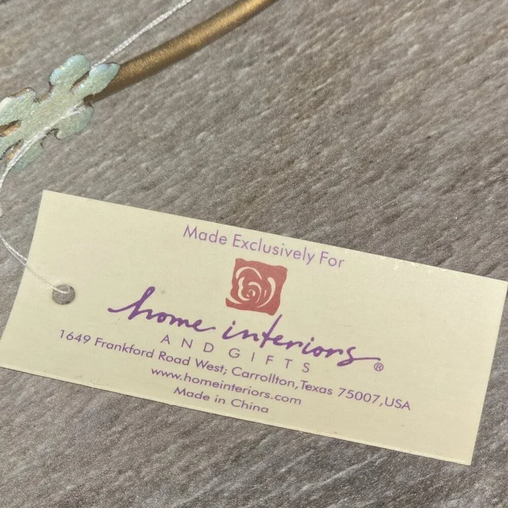 Candle snuffer Home Interiors Snowman Figurine with Metal Snowflake Swirl