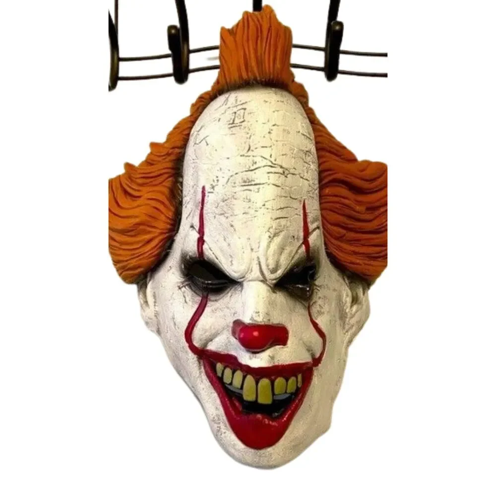 Pennywise IT Movie Horror Clown Halloween 3/4 Latex Mask Adult Costume