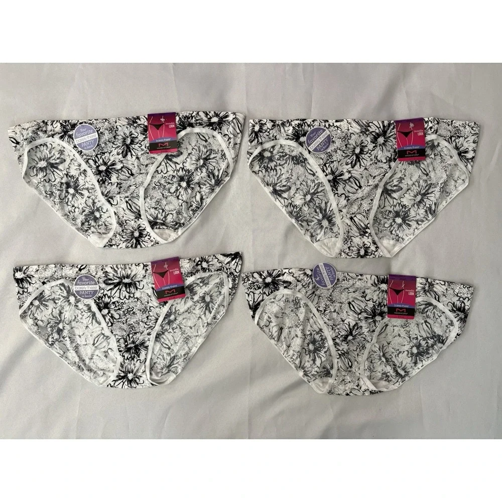 NEW Maidenform Bikini Barely There Invisible Look Panties 4 Pair DMBTBK 2XLarge