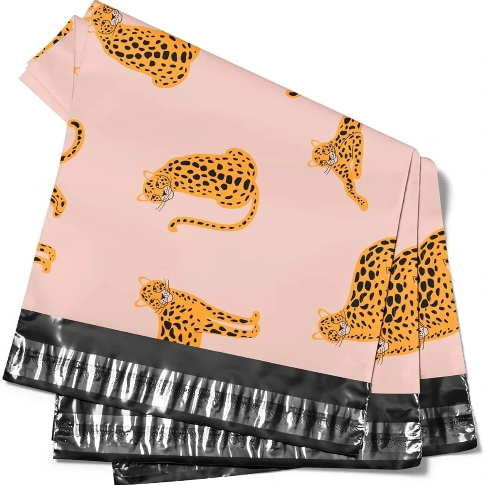 10x13 Polymailers 20 count Pink Cheetah Leopard Novelty Print New
