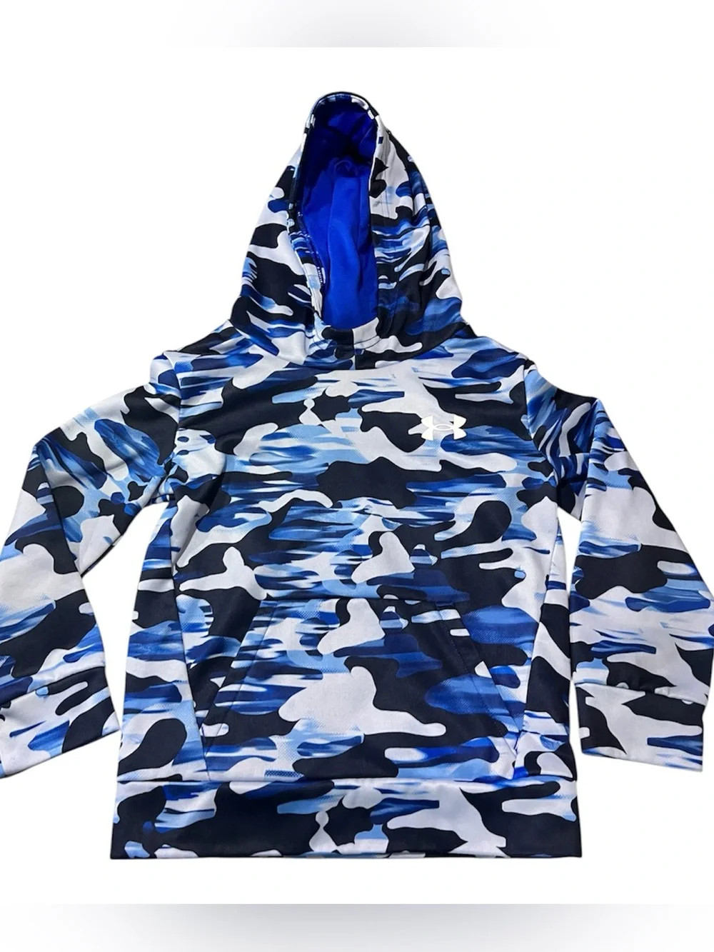 Under Armour Blue & Navy Camo Hoodie for Kids