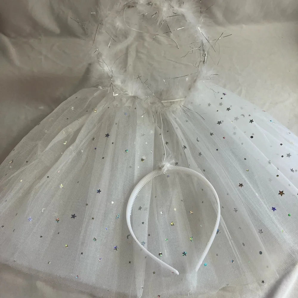 White Starry Kids Angel Costume