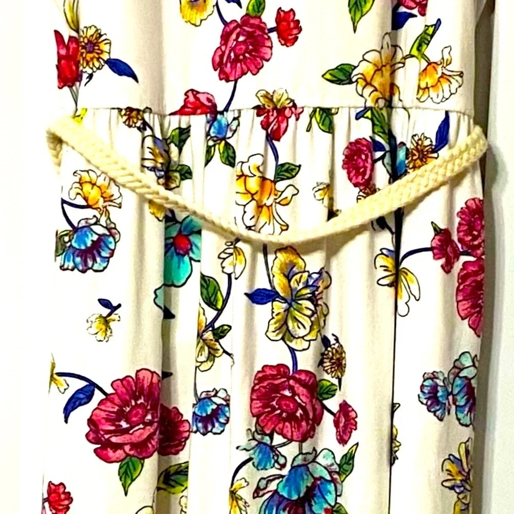 PAPER DOLL Maxi Dress, Hi Lo, Floral, Sz 16, XXL, Sleeveless, Garden girl