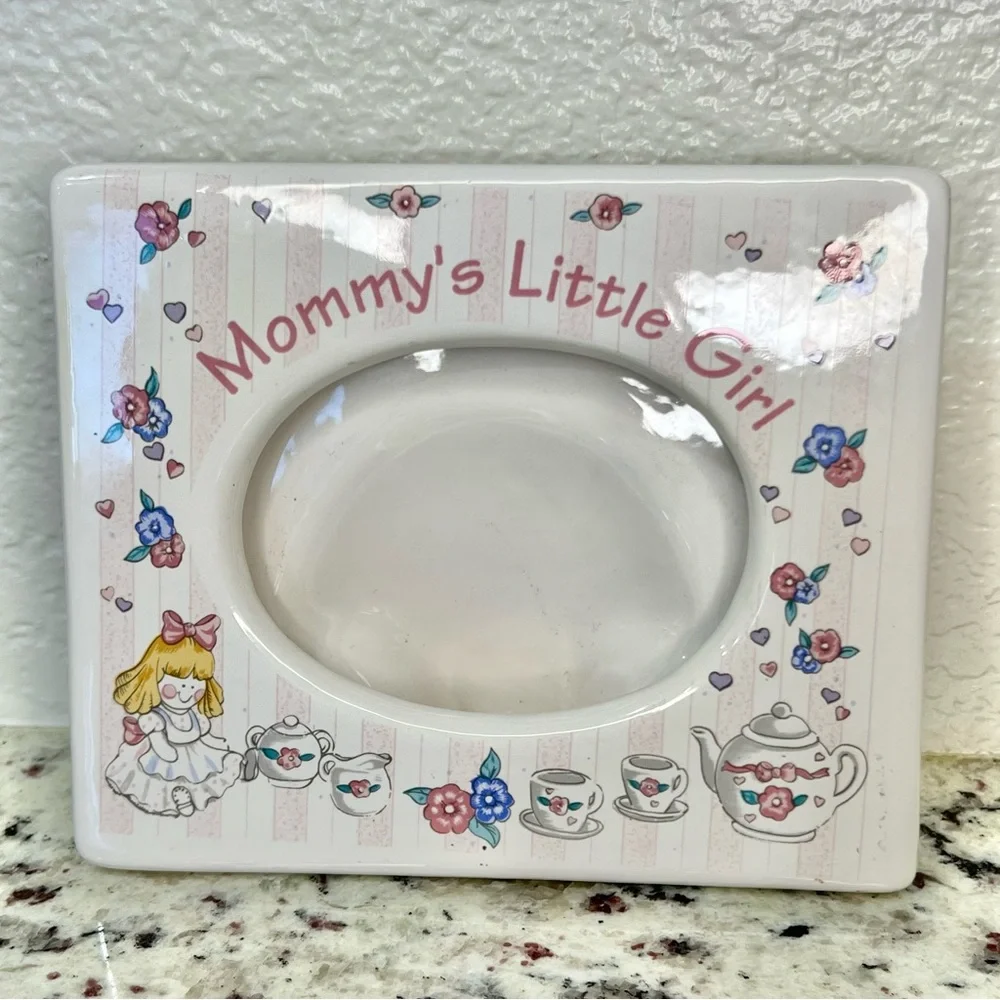 Russ Berrie & Co‎ Mommy’s Little Girl Ceramic Picture Frame Vintage #15960 baby