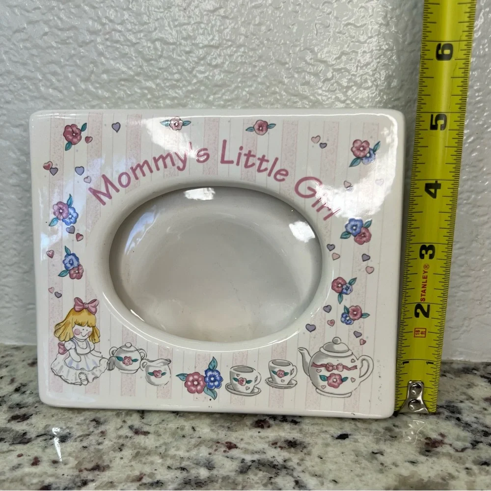 Russ Berrie & Co‎ Mommy’s Little Girl Ceramic Picture Frame Vintage #15960 baby