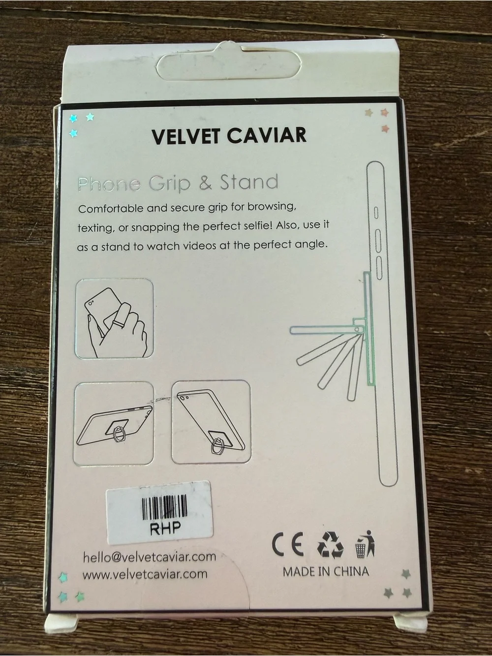 Velvet Caviar Neon Pink Heart Phone Grip Stand Ring Holder NIB