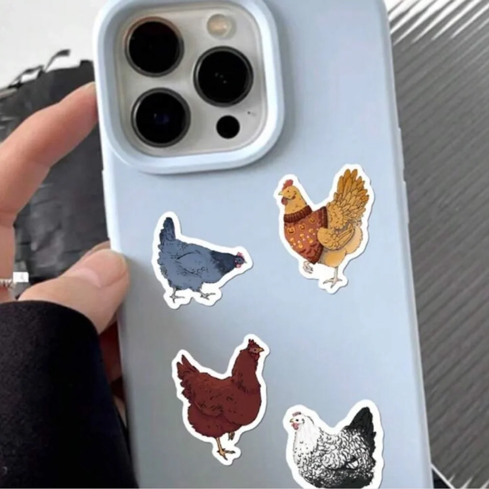 New! Chicken Pattern Decorative Stickers One Inch Small Stickers