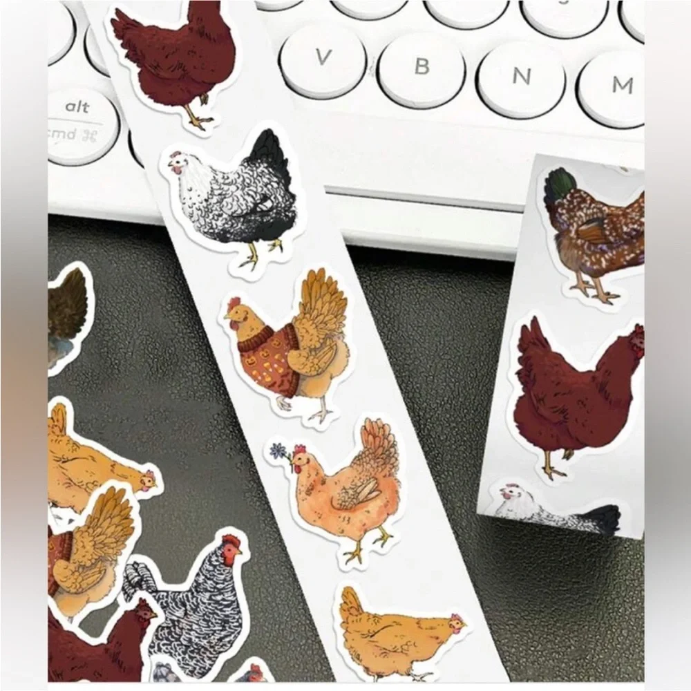 New! Chicken Pattern Decorative Stickers One Inch Small Stickers