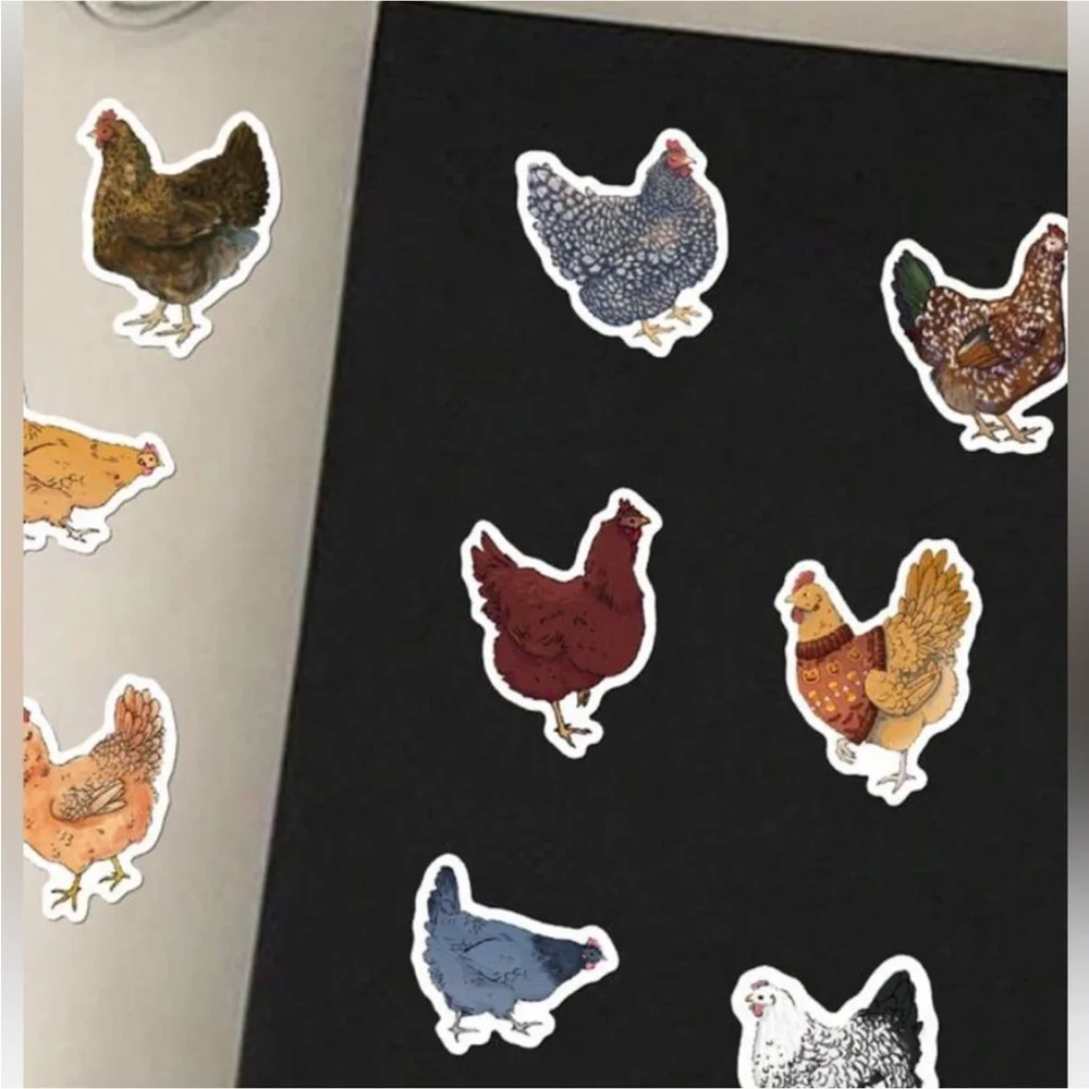 New! Chicken Pattern Decorative Stickers One Inch Small Stickers