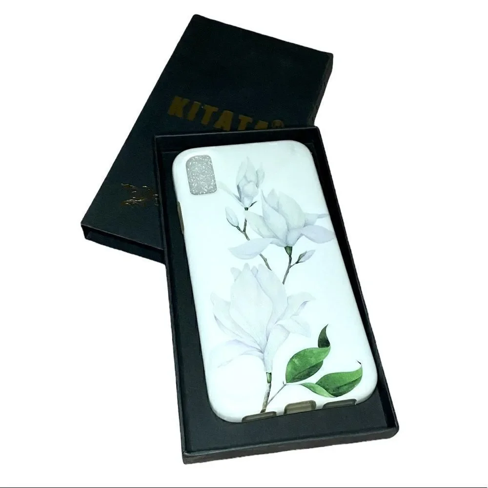 iPhone X/ Xs White Flower Cell Phone Case