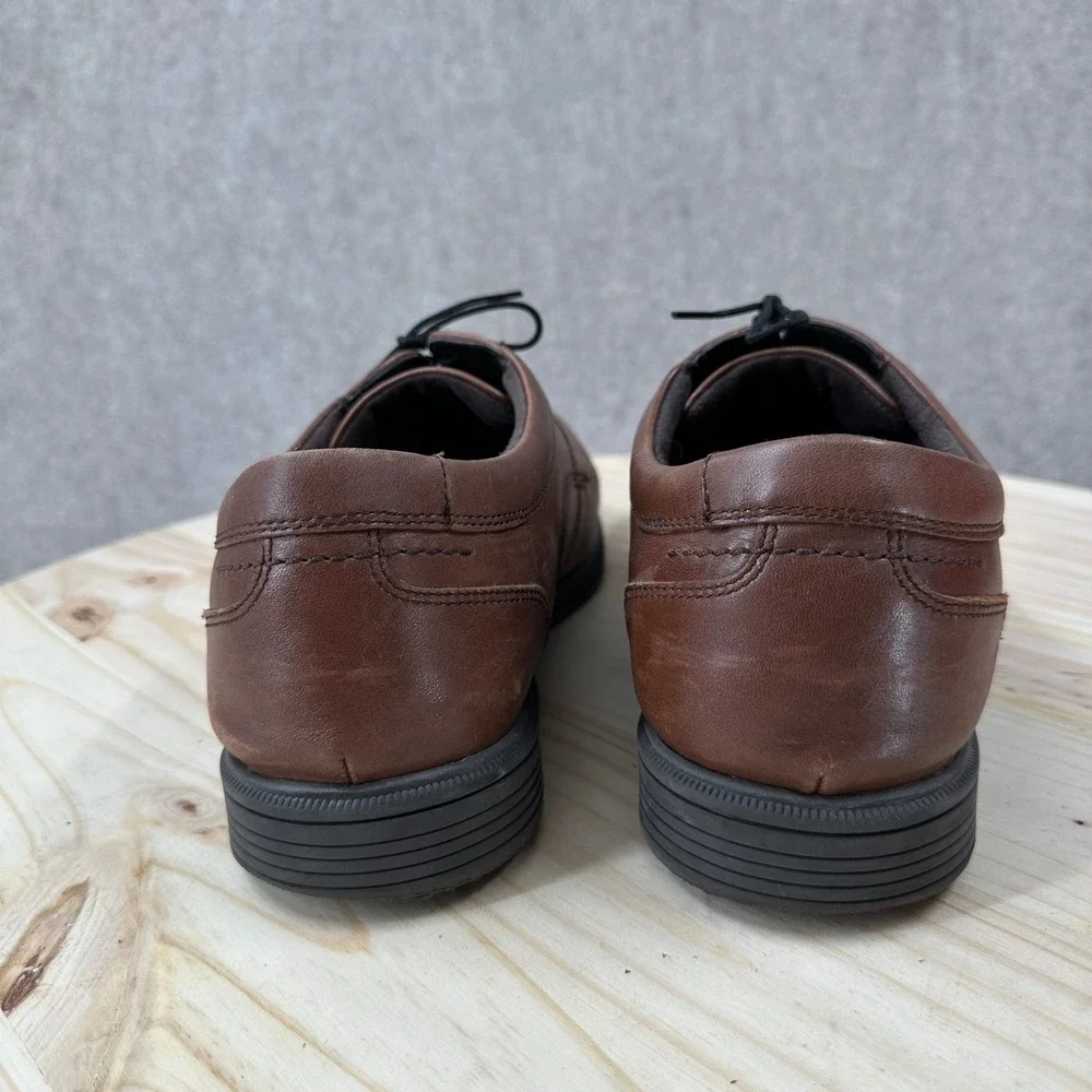 Rockport Charles Road Brown Leather Cap-Toe Oxford‎ Shoes Mens 13 Wide