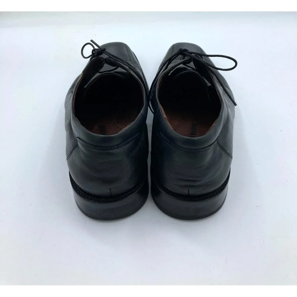 Johnston & Murphy Oxford Mens 9M Dobson 20-7511 Black Leather Cap‎ Toe Shoe Lace