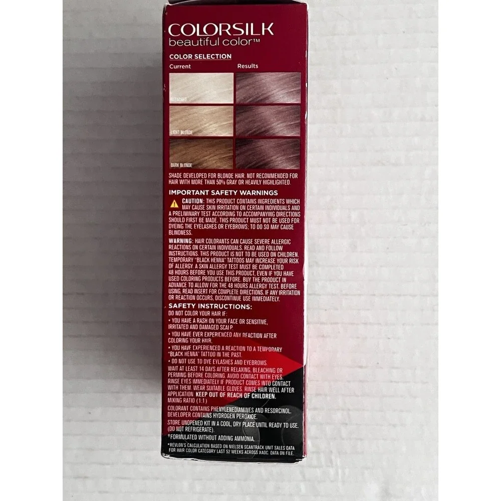 Revlon ColorSilk Beautiful Permanent Hair Color (72B Mushroom Blonde) New In Box