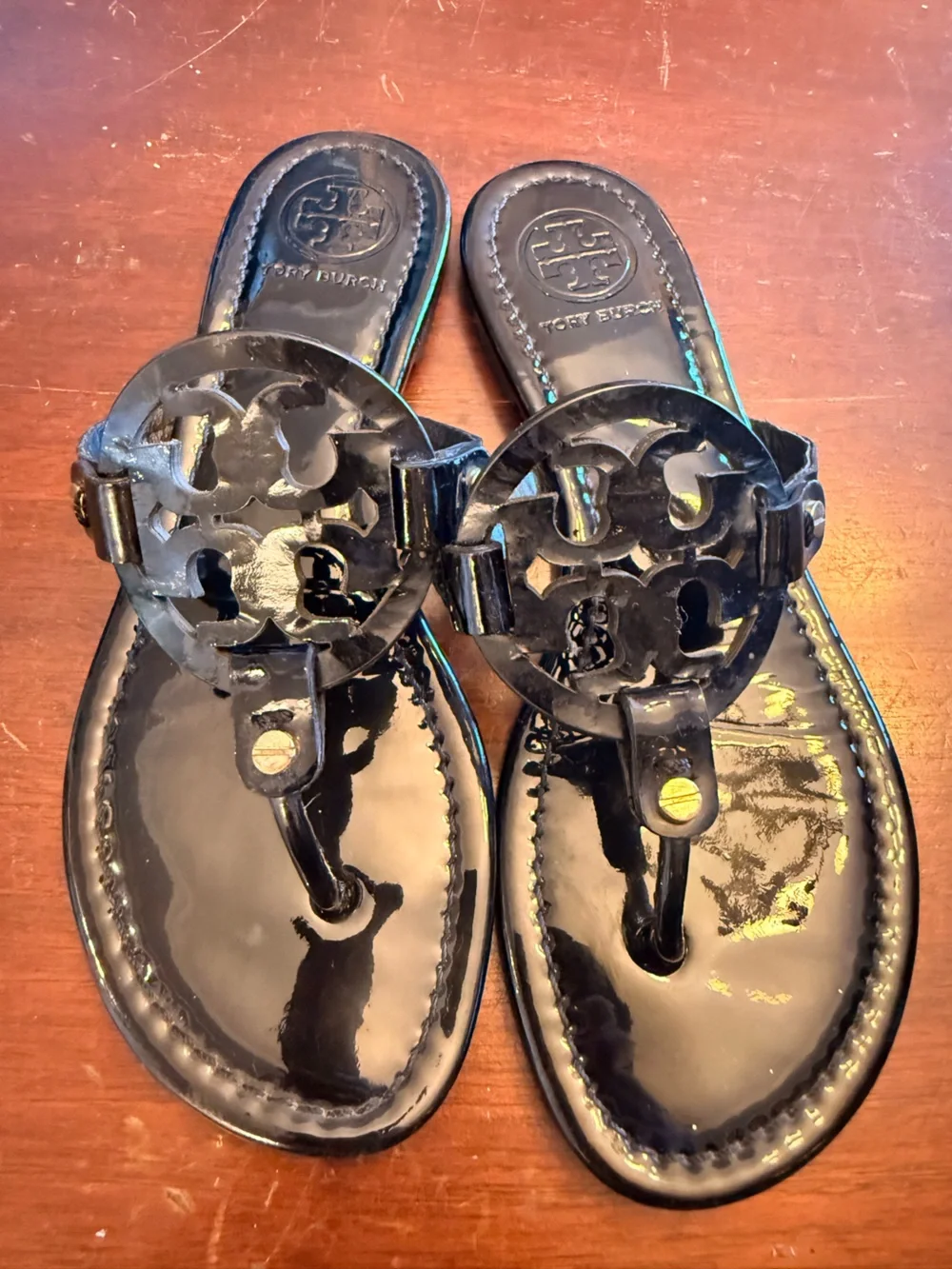 Tory Burch Miller Sandal Black Patent