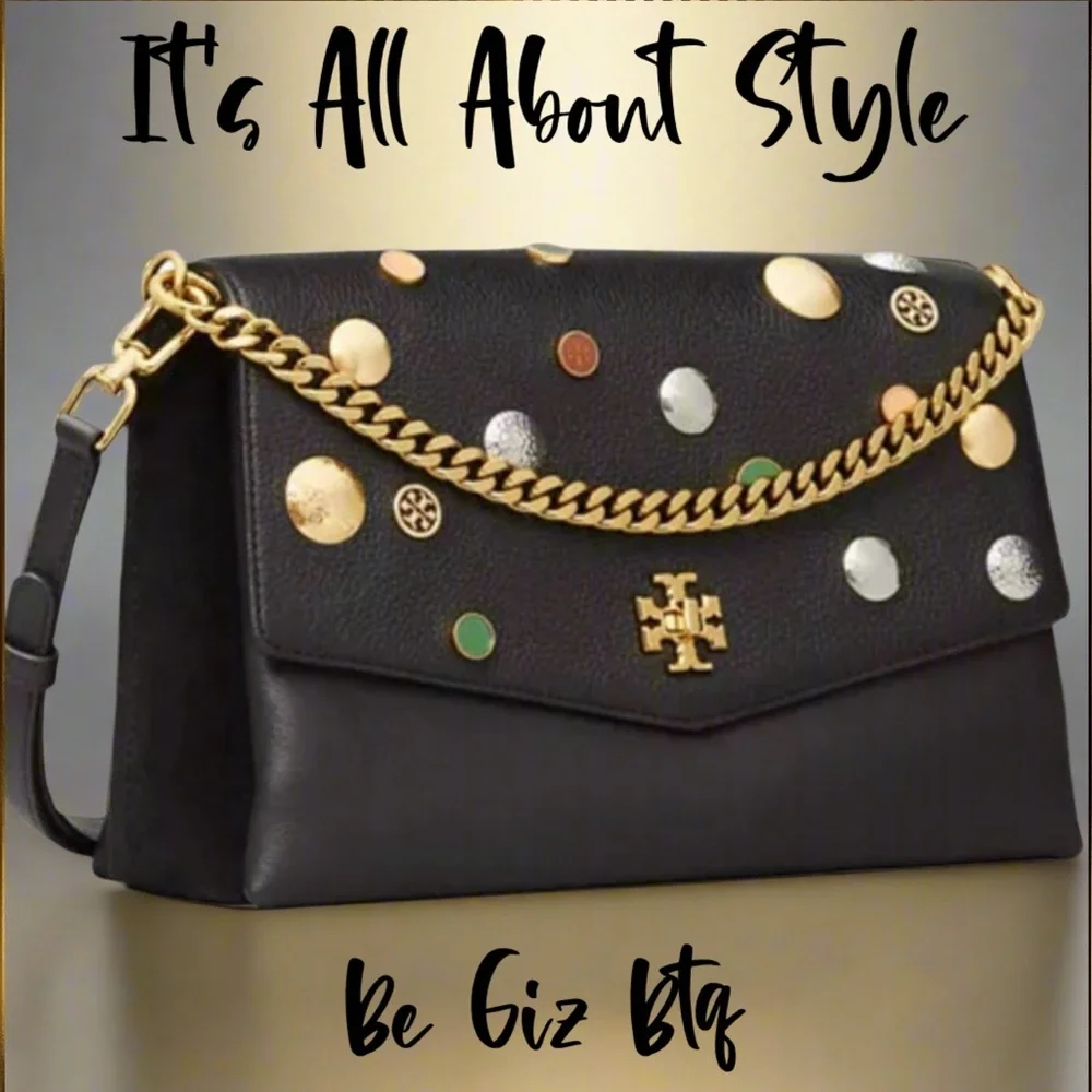 Tory Burch Authentic Kira Mixed Materials Embellished Unique Bag Limited Edition