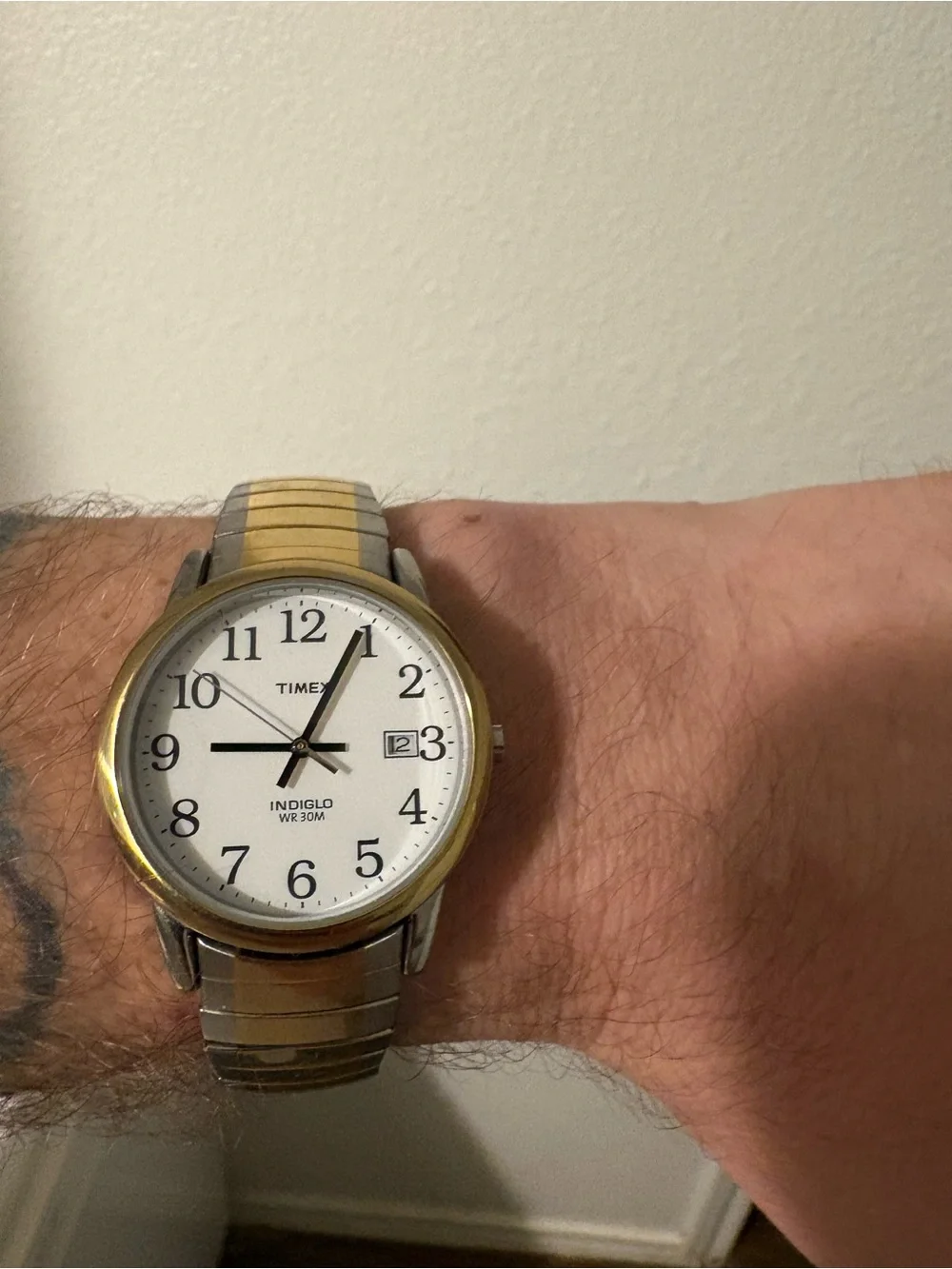 Timex Men’s Two-Tone Gold and Silver Expansion Band Watch