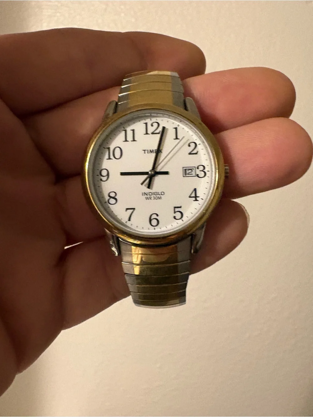 Timex Men’s Two-Tone Gold and Silver Expansion Band Watch