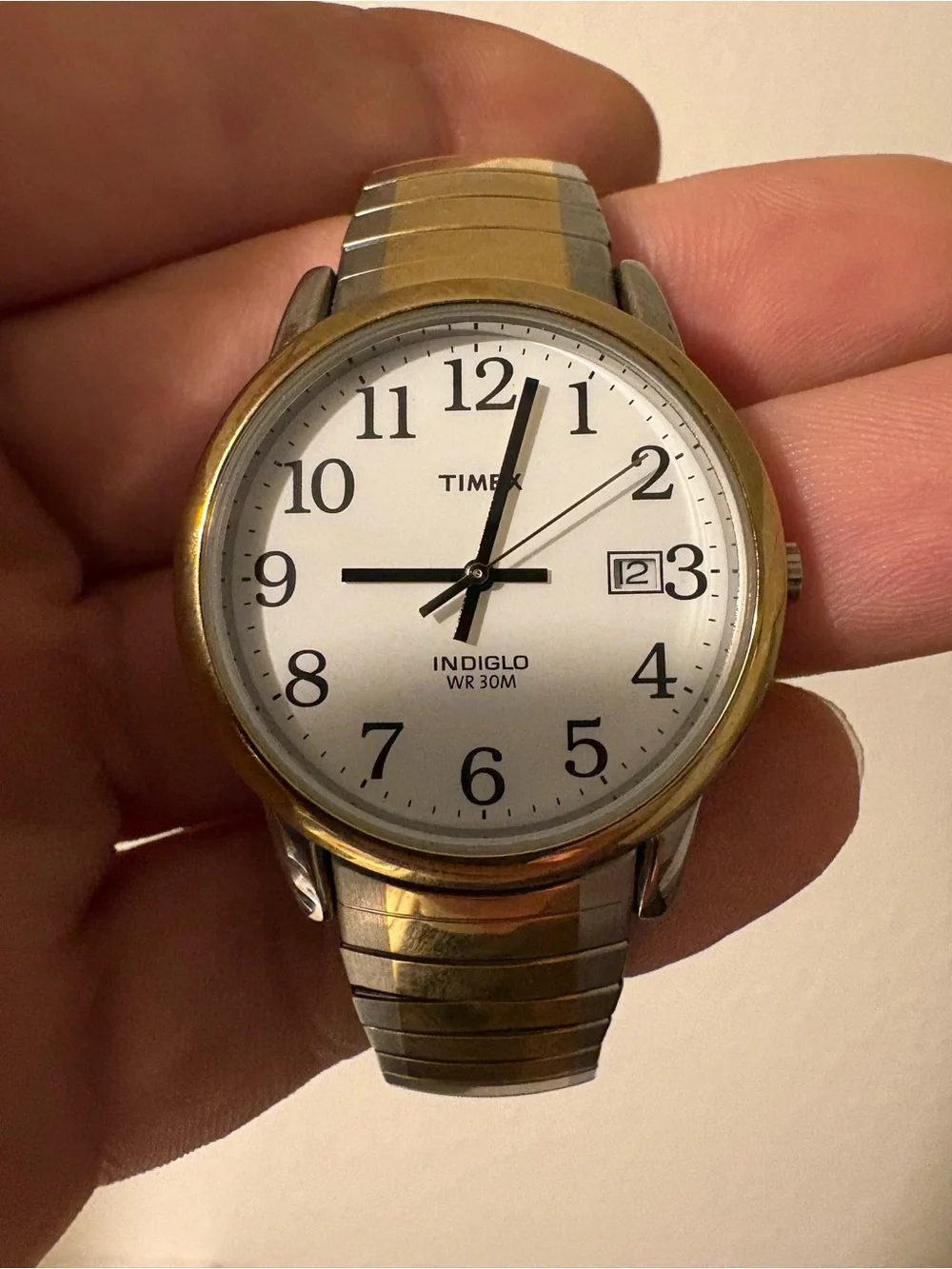 Timex Men’s Two-Tone Gold and Silver Expansion Band Watch