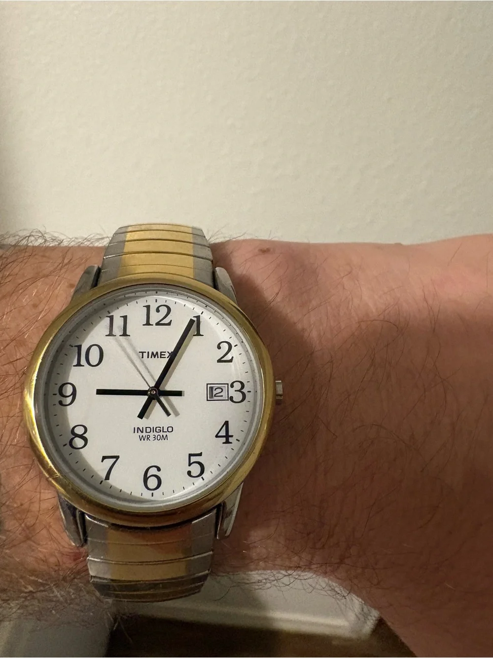 Timex Men’s Two-Tone Gold and Silver Expansion Band Watch