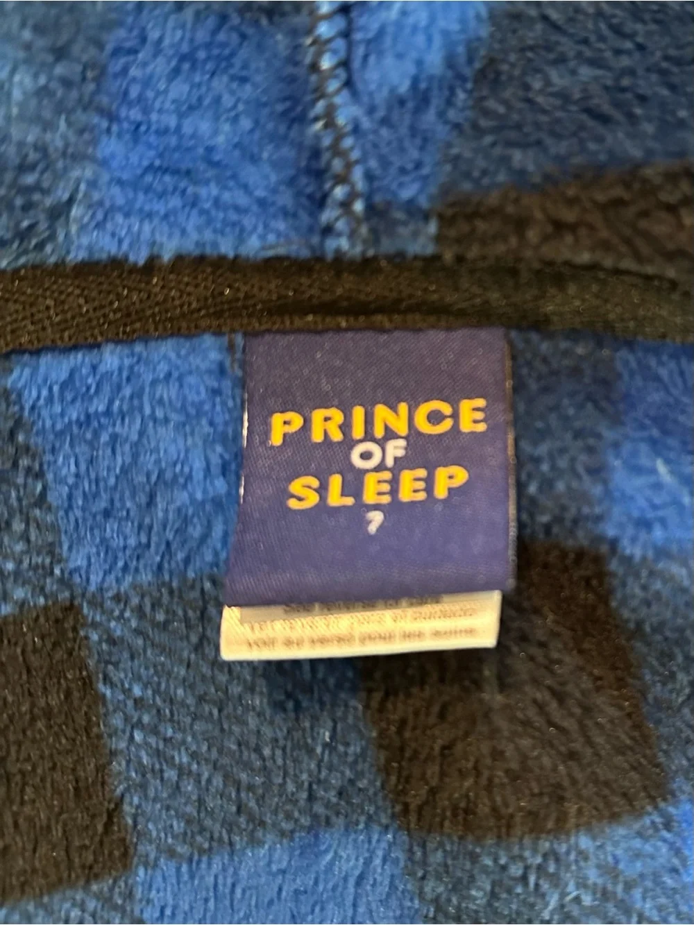 Prince of Sleep Boys Blue Plaid Fleece Robe