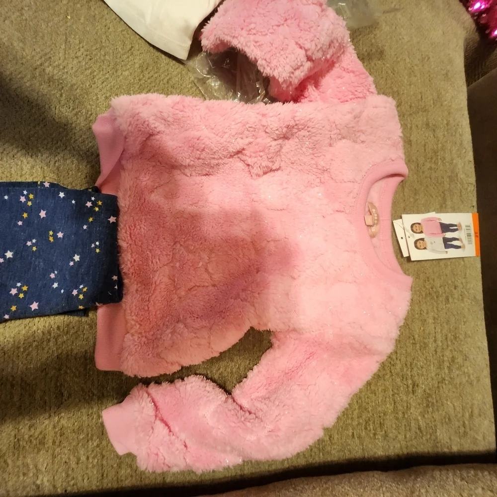 BCBGirls 3 Pc Navy Star Print & Pink Outfit