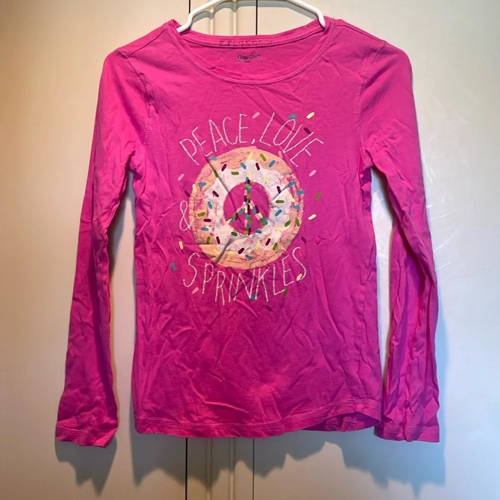 GAP Kids Peace Love Sprinkles Long Sleeve Tee