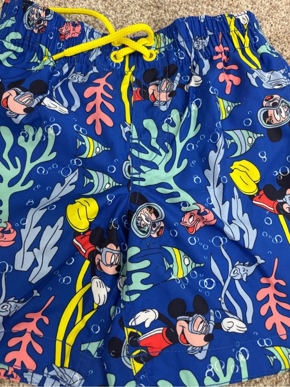 NEW! Gap x Disney Boys Mickey Swim Trunks Size 5 Swim Beachy Summer